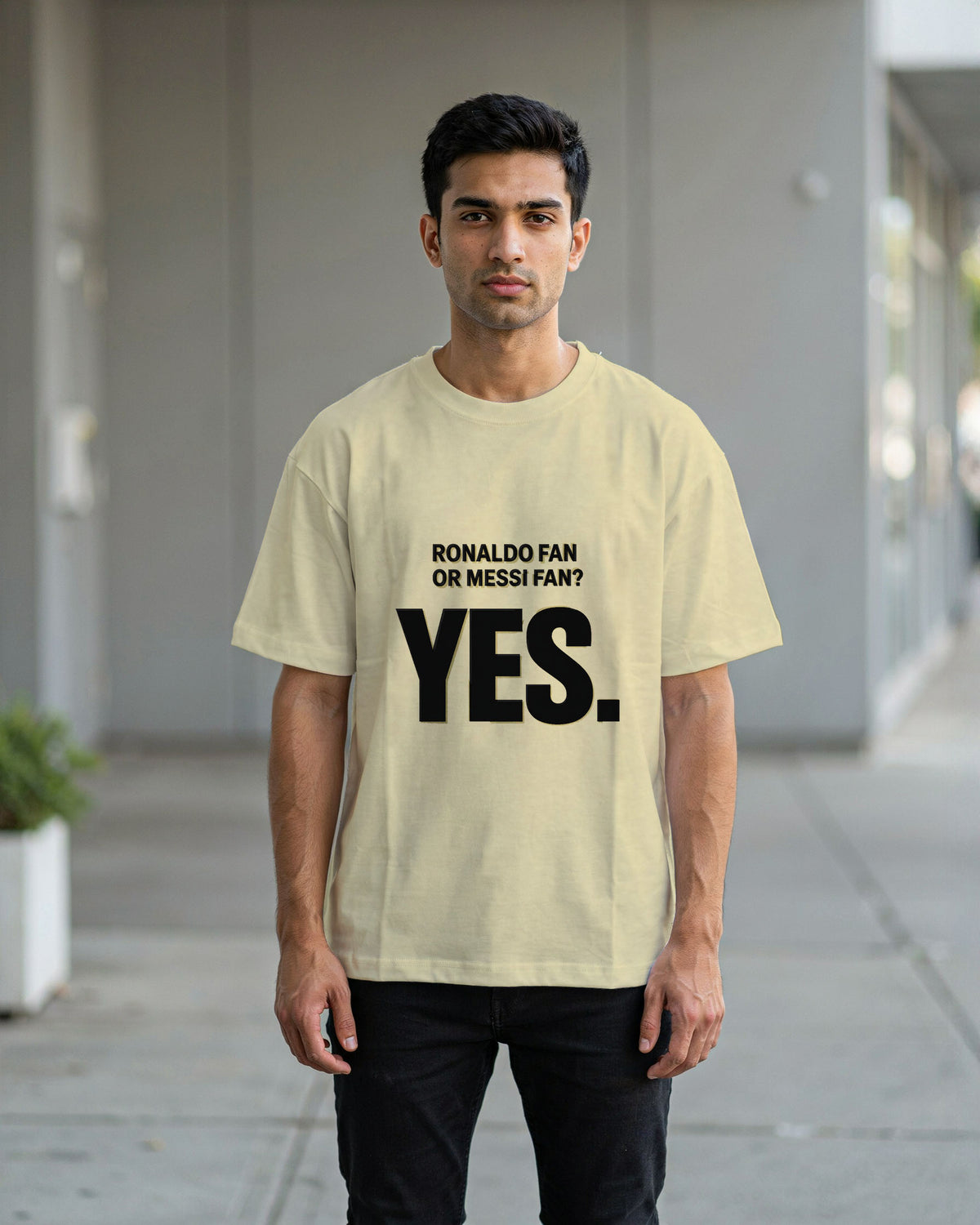 Ronaldo or Messi? Yes | Oversize Football Tees