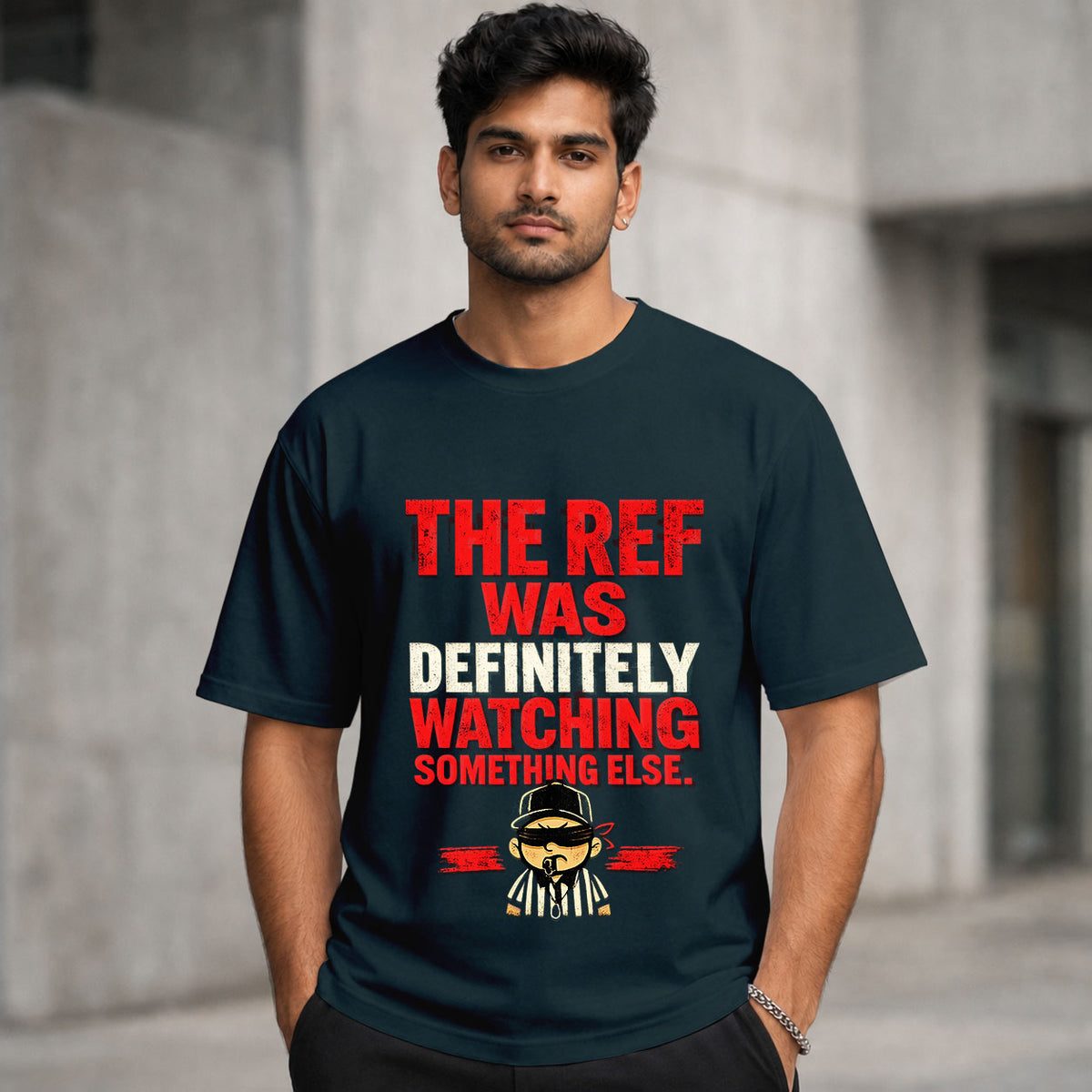The Ref Was Definitely Watching Something Else | Regular Crew Neck Football Tees