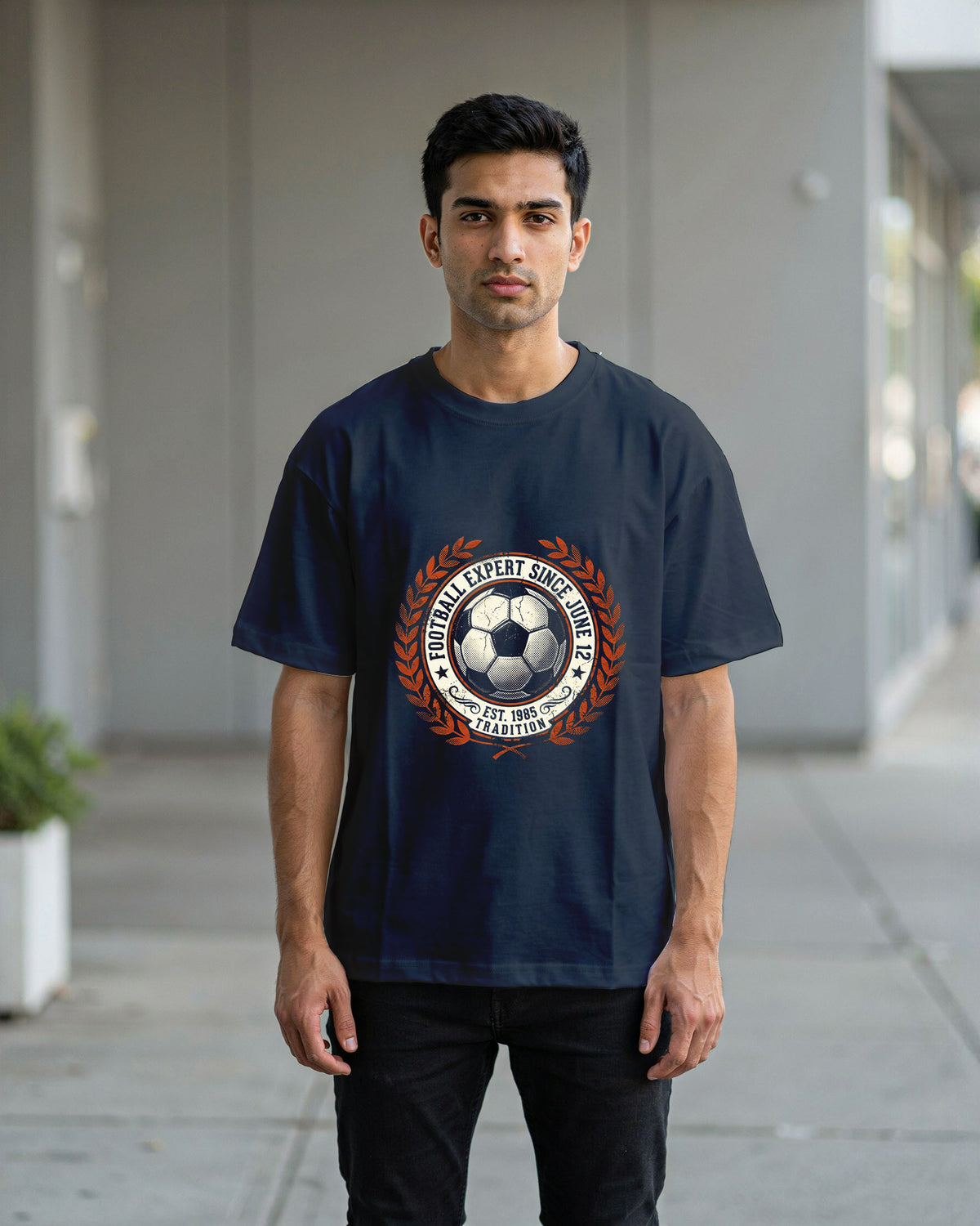 Certified Football Expert (Since Yesterday) | Oversized Tee Dark