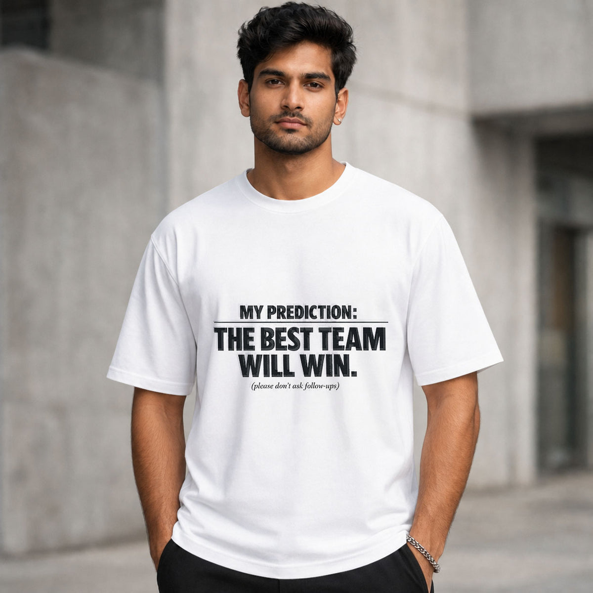My Prediction: The Best Team Wins (No Follow-Up Questions) | Regular Crew Neck Tees