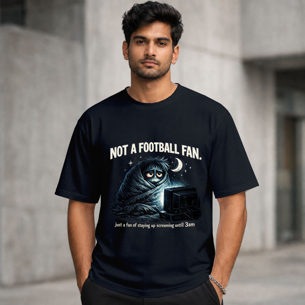 Not A Football Fan, Just Here For The 3AM Kickoffs | Regular Crew Neck Tee