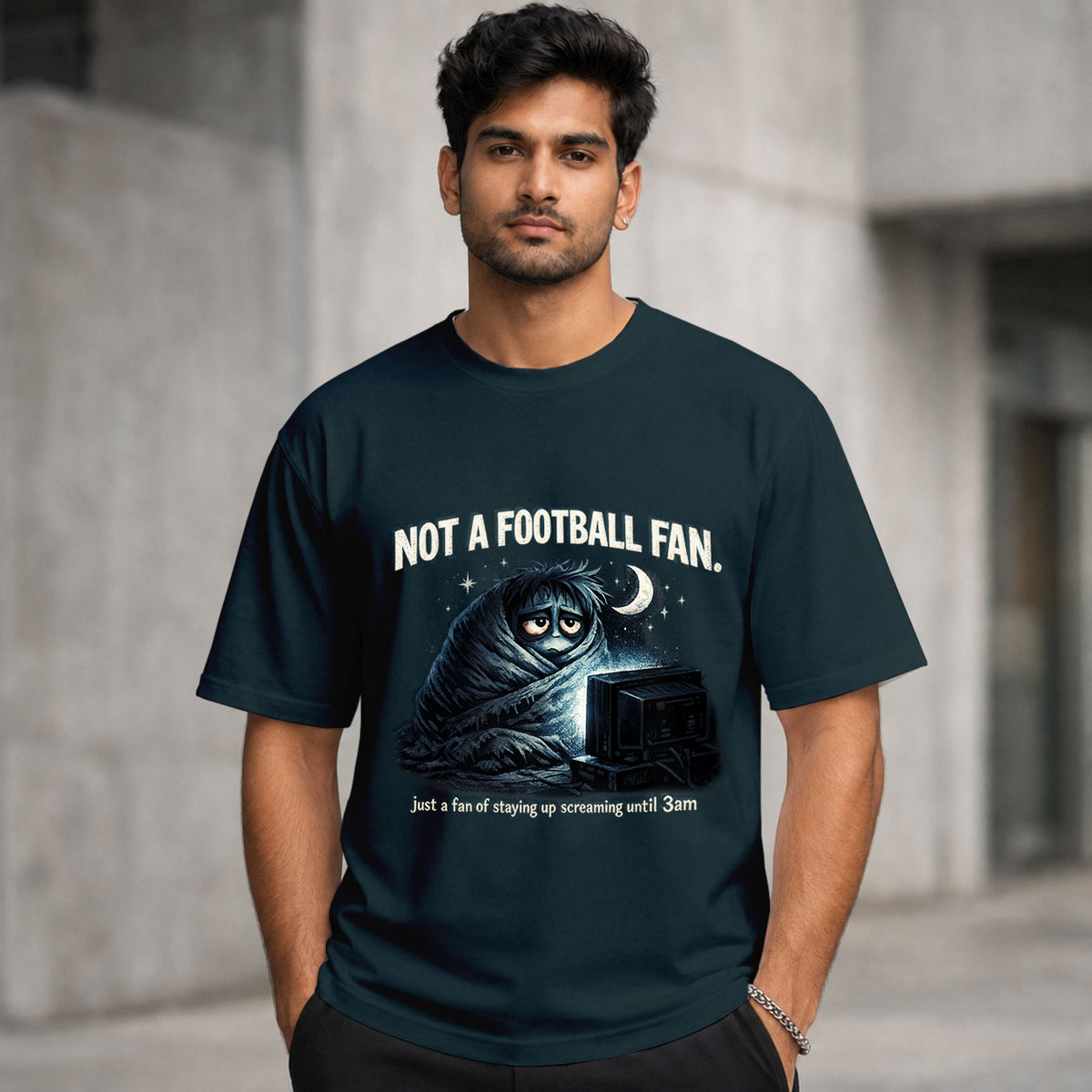 Not A Football Fan, Just Here For The 3AM Kickoffs | Regular Crew Neck Tee