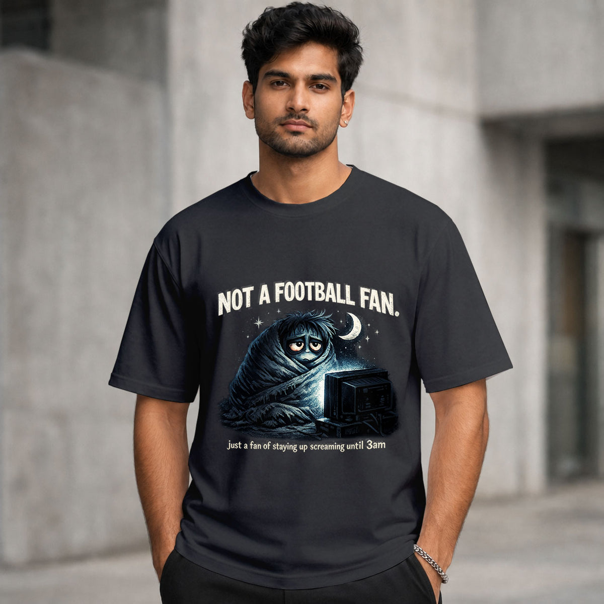 Not A Football Fan, Just Here For The 3AM Kickoffs | Regular Crew Neck Tee