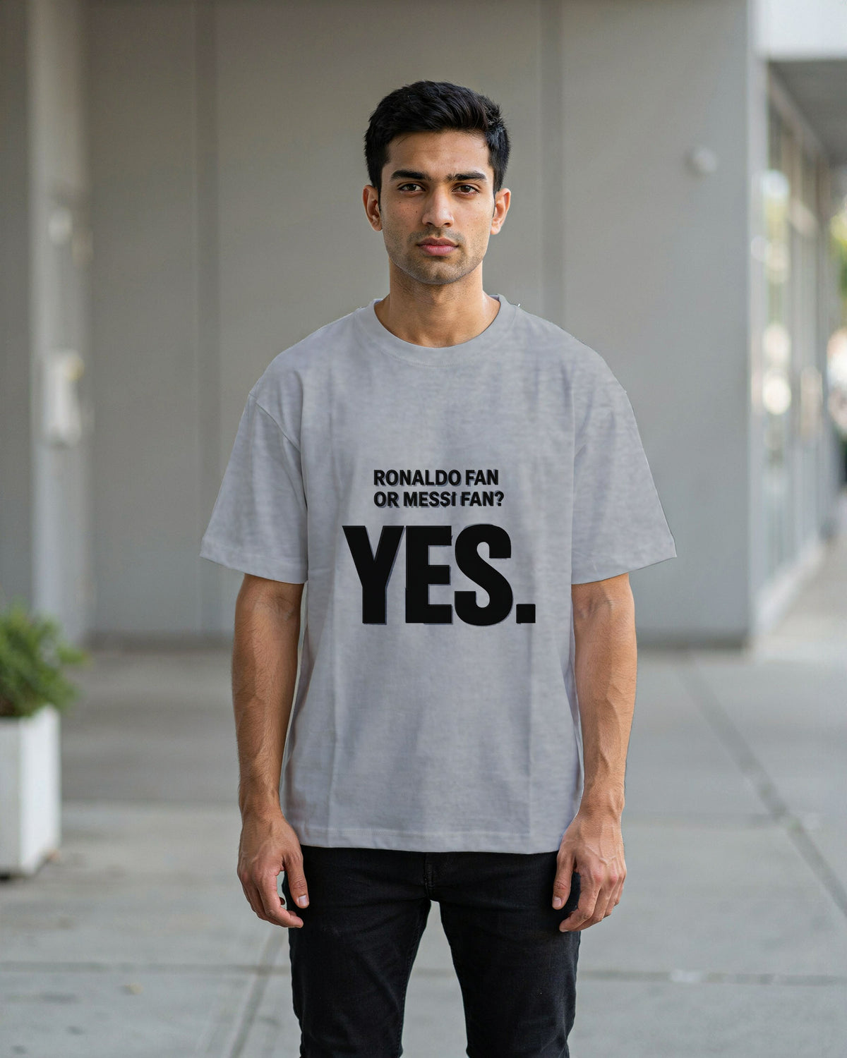Ronaldo or Messi? Yes | Oversize Football Tees