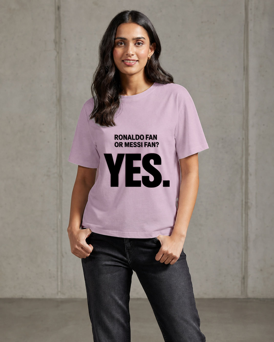 Ronaldo or Messi? Yes | Regular Crew Neck Football Tees