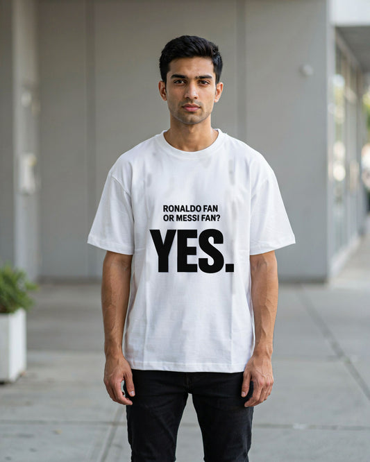 Ronaldo or Messi? Yes | Oversize Football Tees