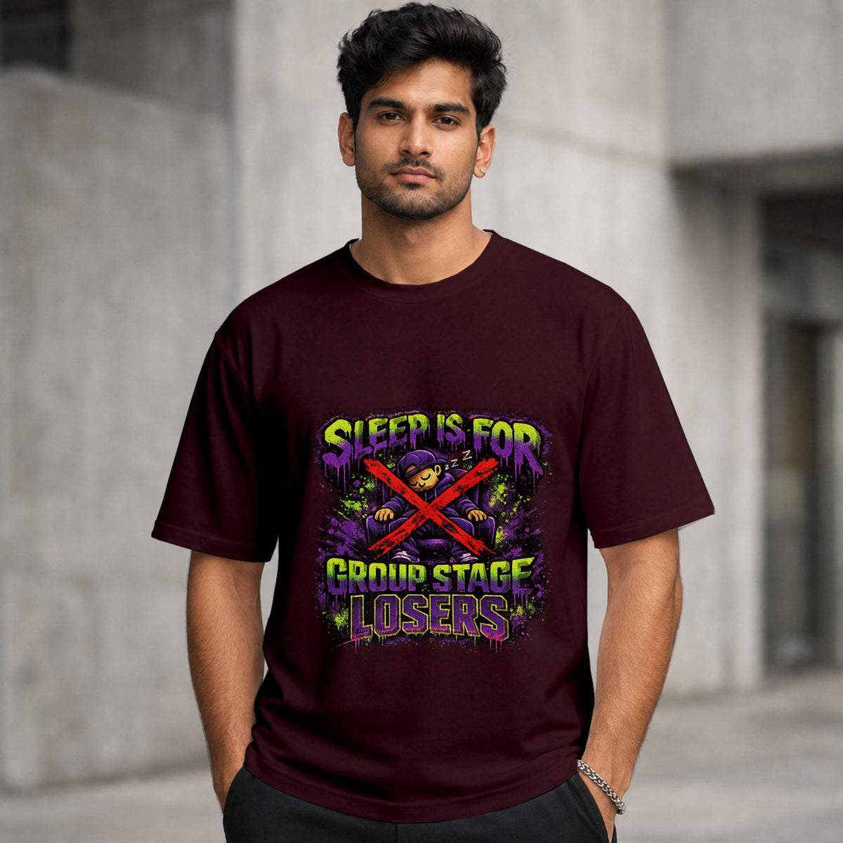 Sleep Is For Group Stage Losers | Regular Crew Neck Tee