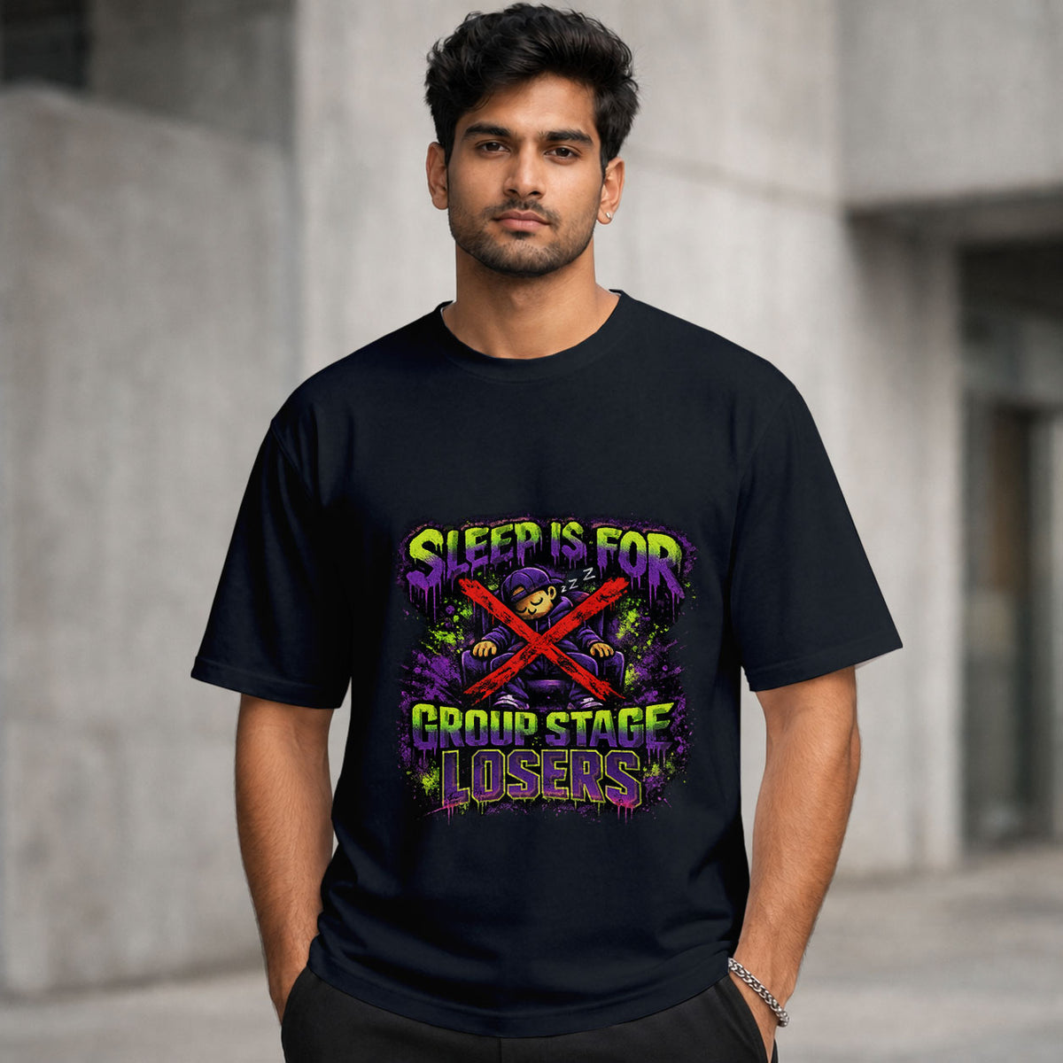 Sleep Is For Group Stage Losers | Regular Crew Neck Tee