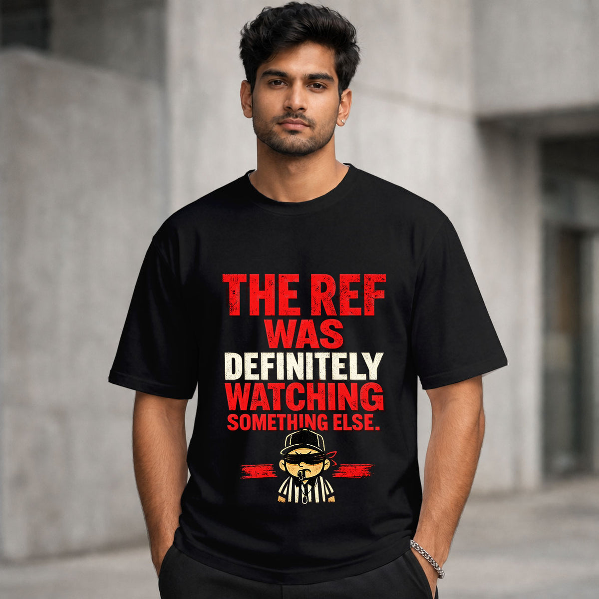 The Ref Was Definitely Watching Something Else | Regular Crew Neck Football Tees