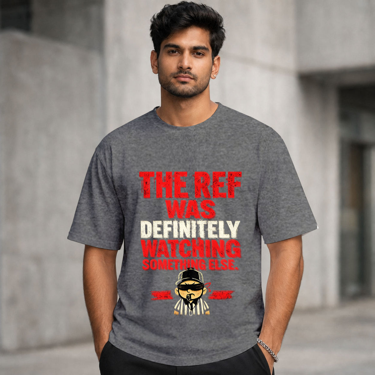 The Ref Was Definitely Watching Something Else | Regular Crew Neck Football Tees
