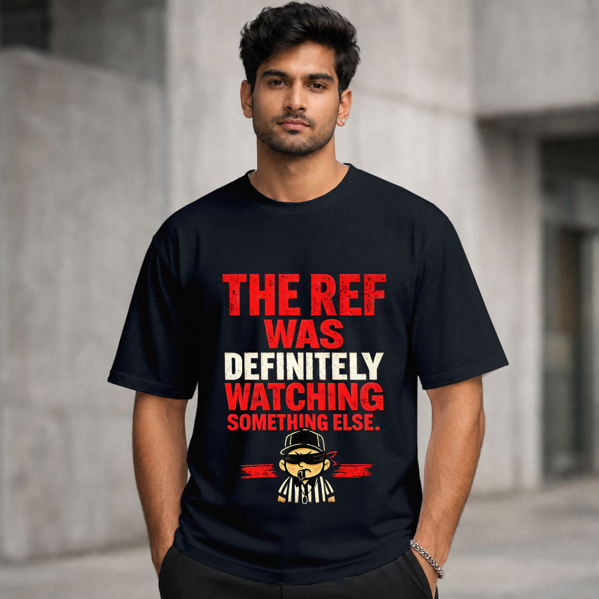 The Ref Was Definitely Watching Something Else | Regular Crew Neck Football Tees