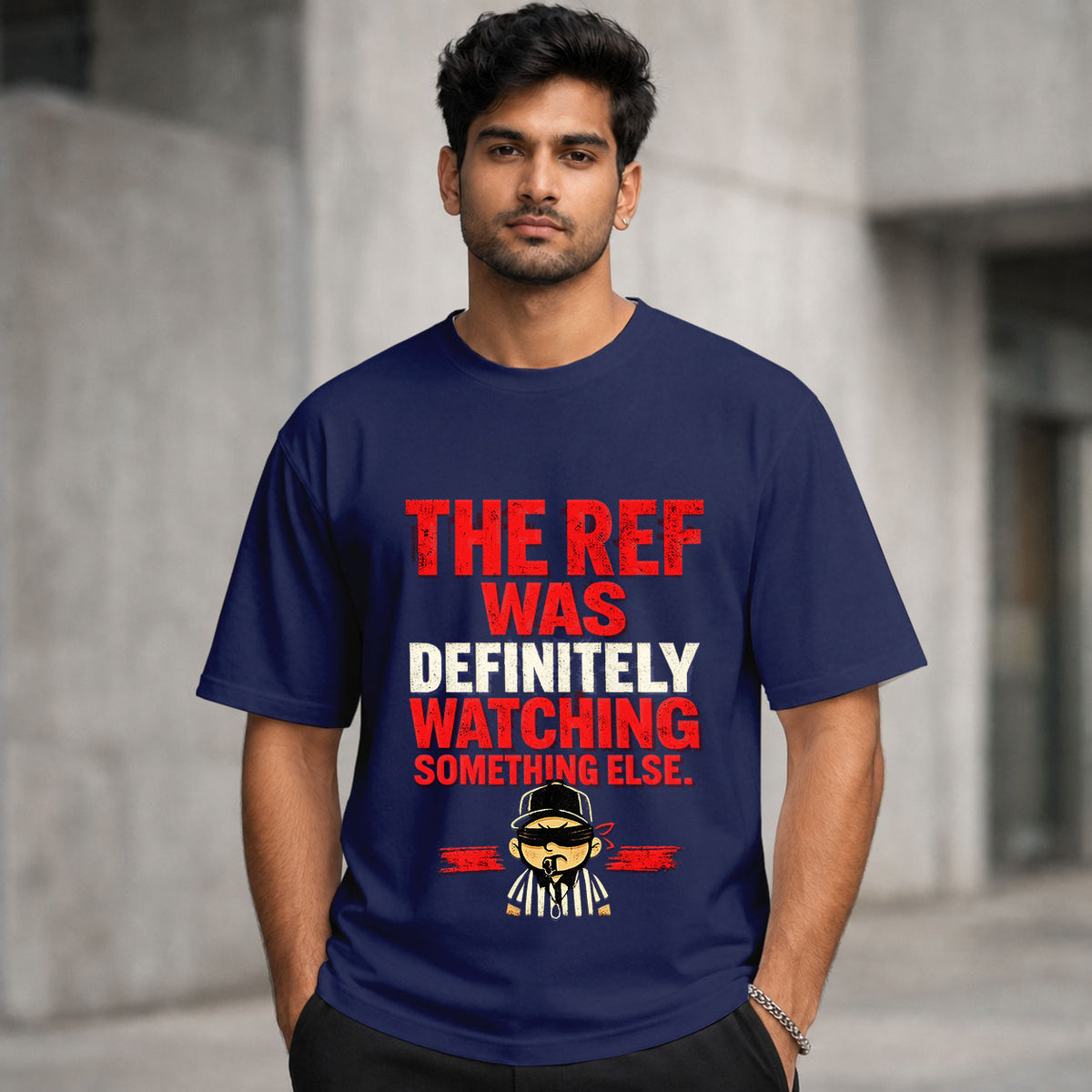 The Ref Was Definitely Watching Something Else | Regular Crew Neck Football Tees